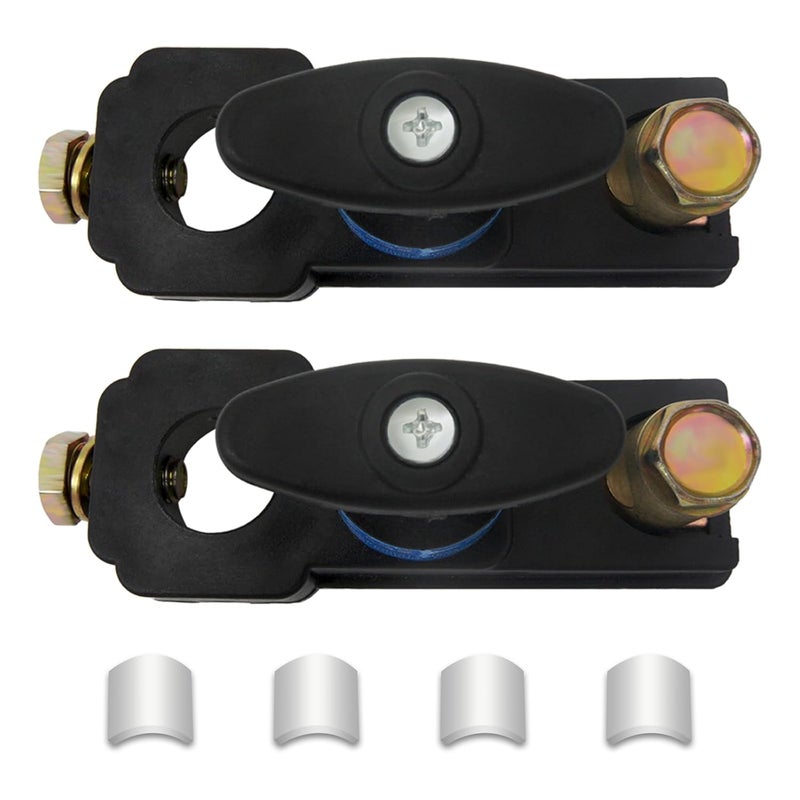 ZmingTek Car Battery Disconnect Switch 12v 24v Heavy Duty Battery Kill Switch Battery Isolator Power Cut Off Switches Battery Shut Off for Preventing Battery Drain of RV Truck Marine Boat (2pcs Straight) - Image 1